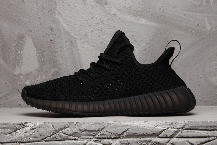 Yeezy 350 V2 Sneakers in Black Knit - product image from the listing.