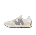 White and Gray New Balance U327LT Sneakers - product image from the listing.