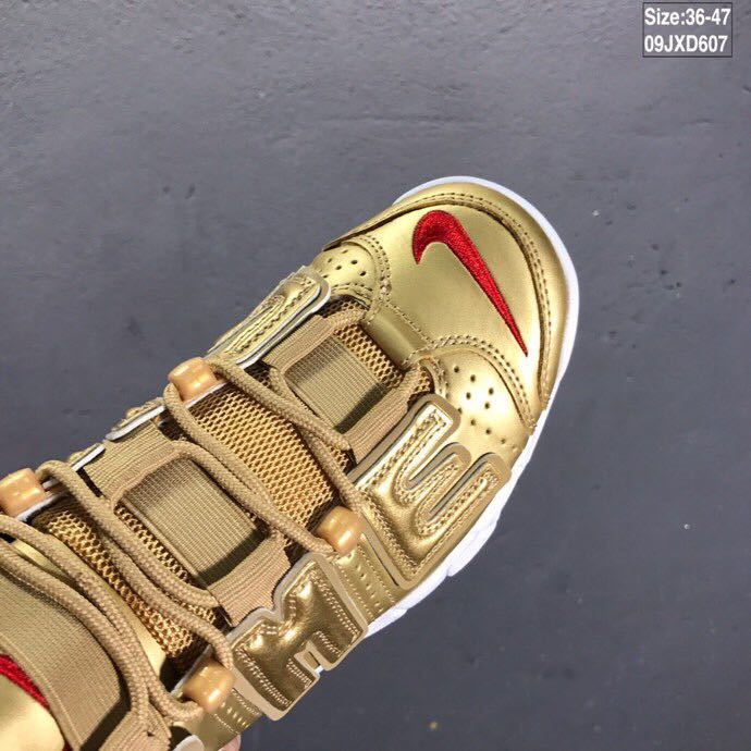 Nike Air More Uptempo Sneakers in Gold 09JXD607 - product image from the listing.