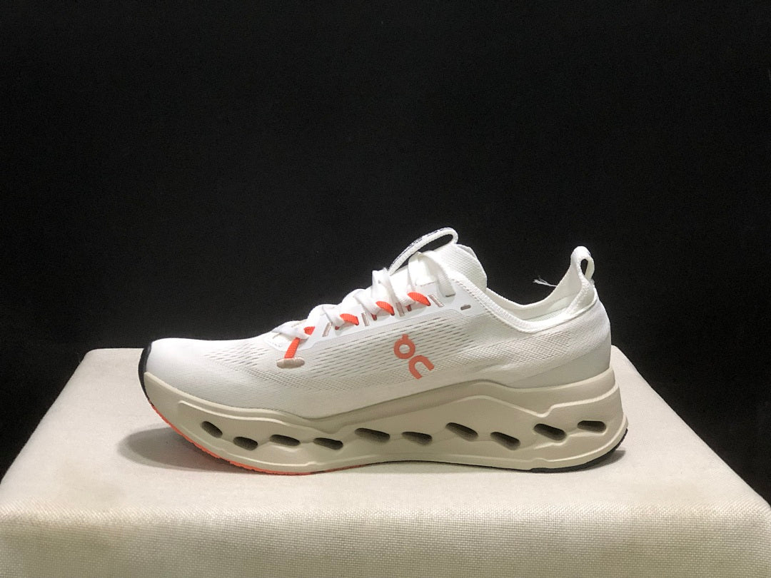 On Cloudsurfer Max Shoes for Running Ivory Salmon - product image from the listing.