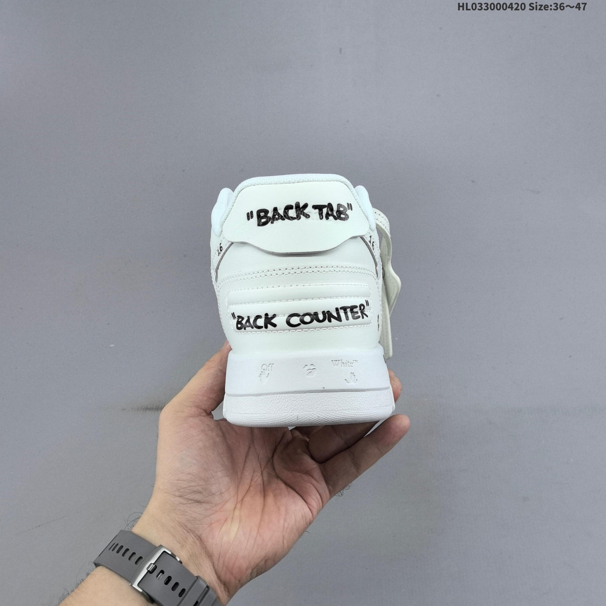 Off-White Low-Cut Sneakers in White with Arrows Detail - product image from the listing.