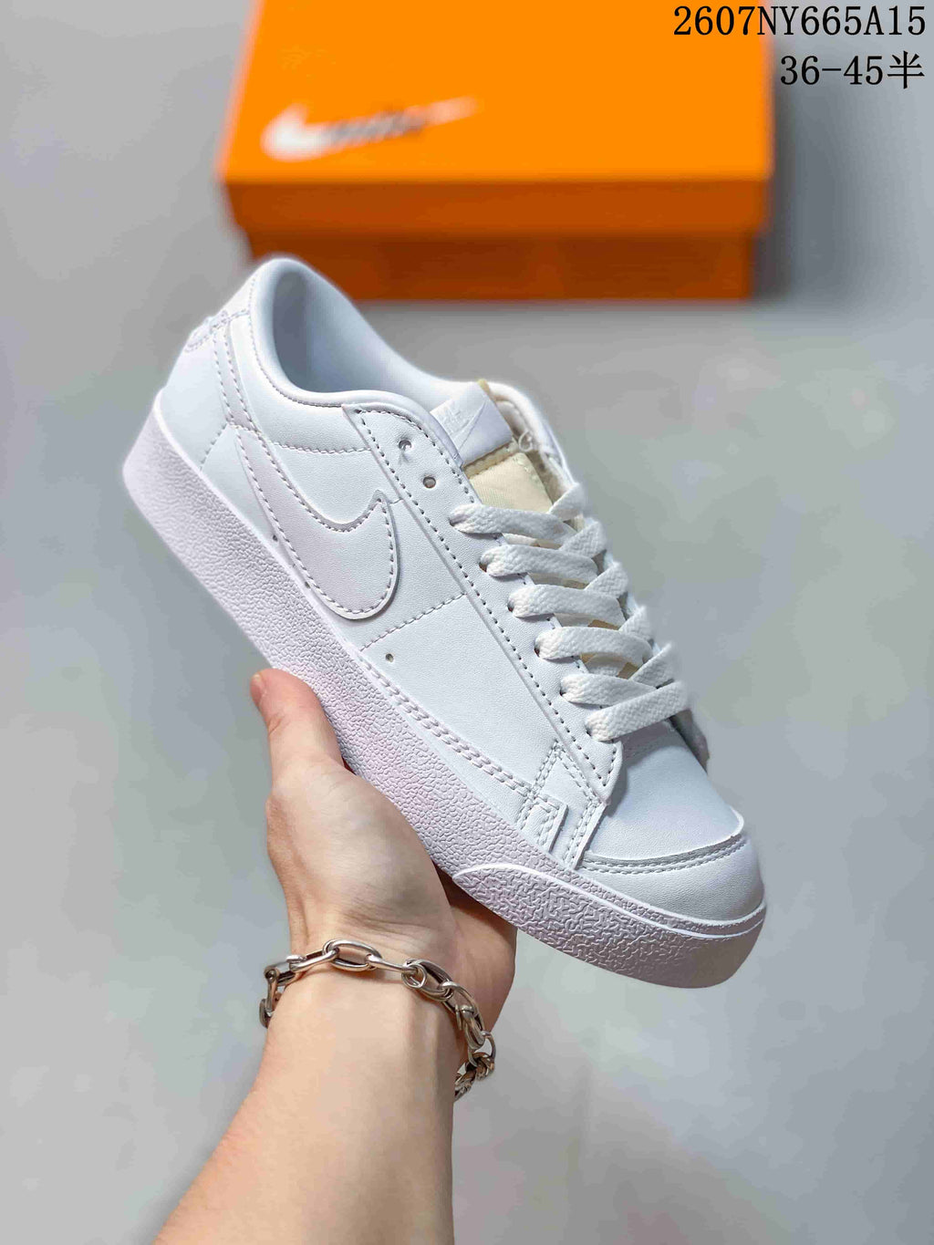 Nike Blazer Low Premium Sneakers in White CI9888-001 - product image from the listing.