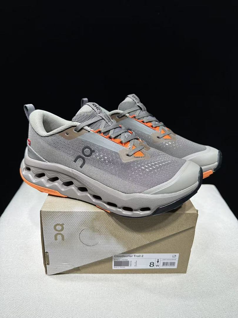 On Cloudsurfer Trail 2 Trail Running Shoes in Gray - product image from the listing.