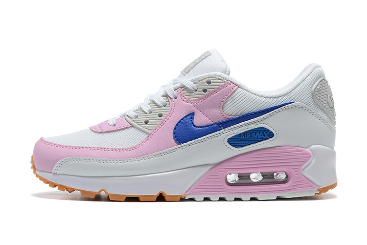 Nike Air Max 90 Sneakers in White Pink Blue DX3316-100 - product image from the listing.