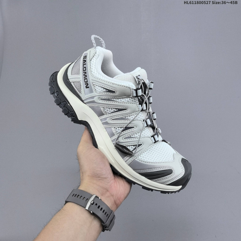 Salomon XA Pro 3D Seasonal Trail Running Shoes in White Grey - product image from the listing.