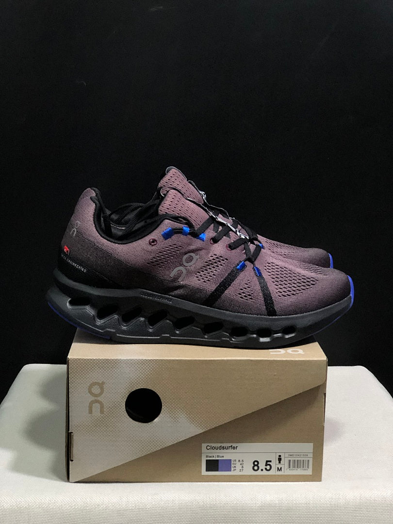Charcoal and Blue On Cloudsurfer Running Shoes - product image from the listing.