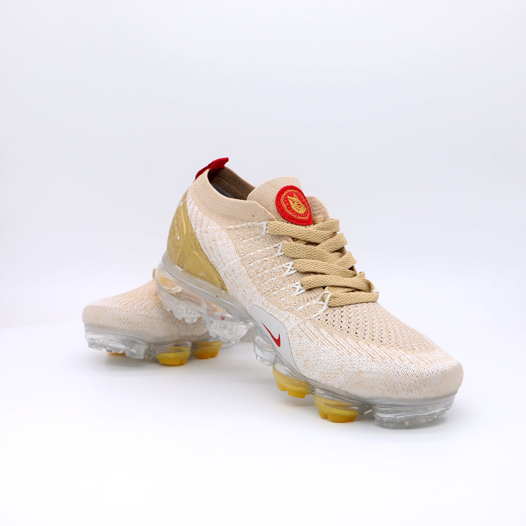 Nike Air VaporMax 2019 Lunar New Year Sneakers in Beige Gold BQ7037-0019 - product image from the listing.