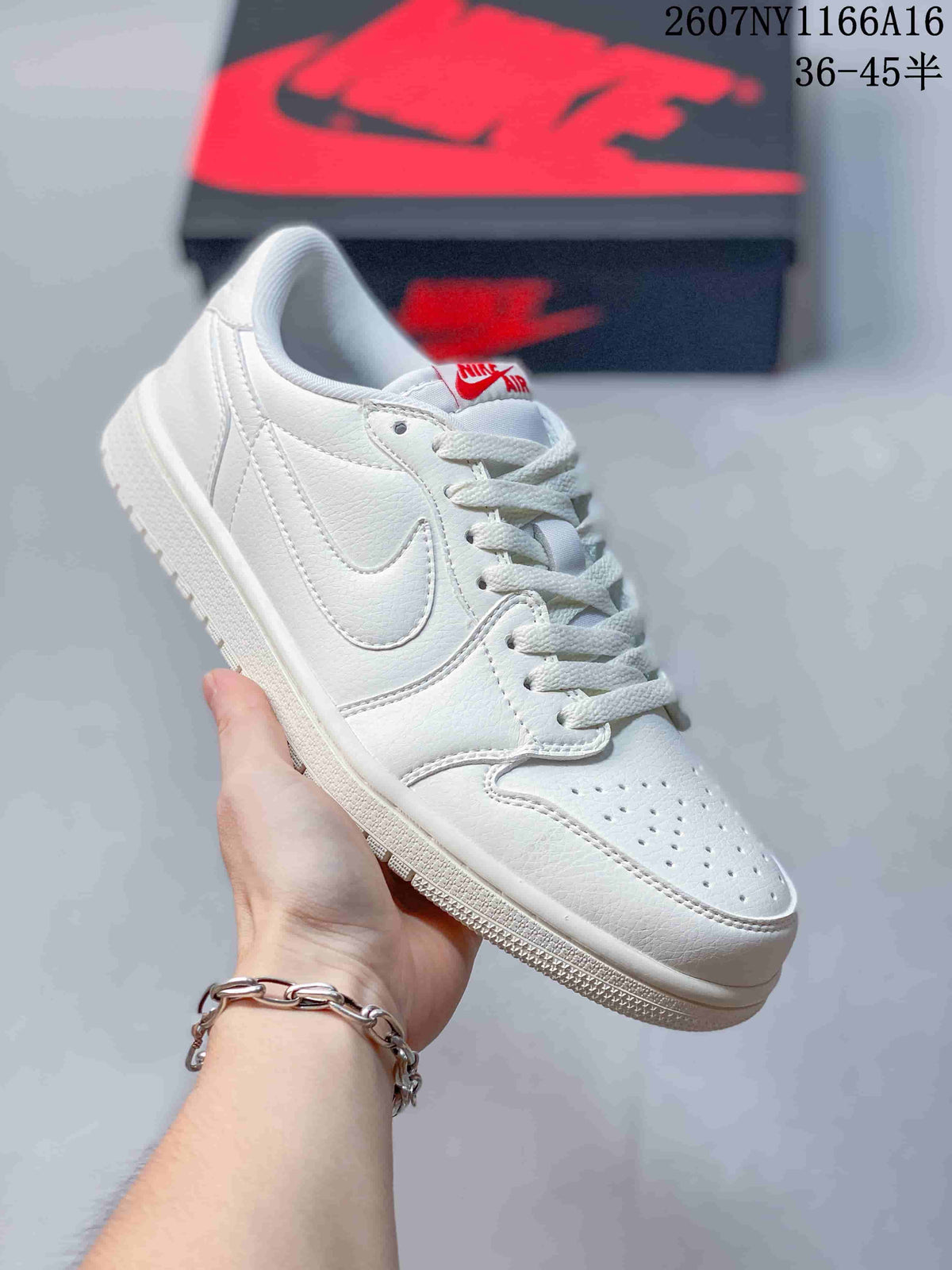 Nike Air Jordan 1 Low Sneakers in White 2607NY1166A16 - product image from the listing.