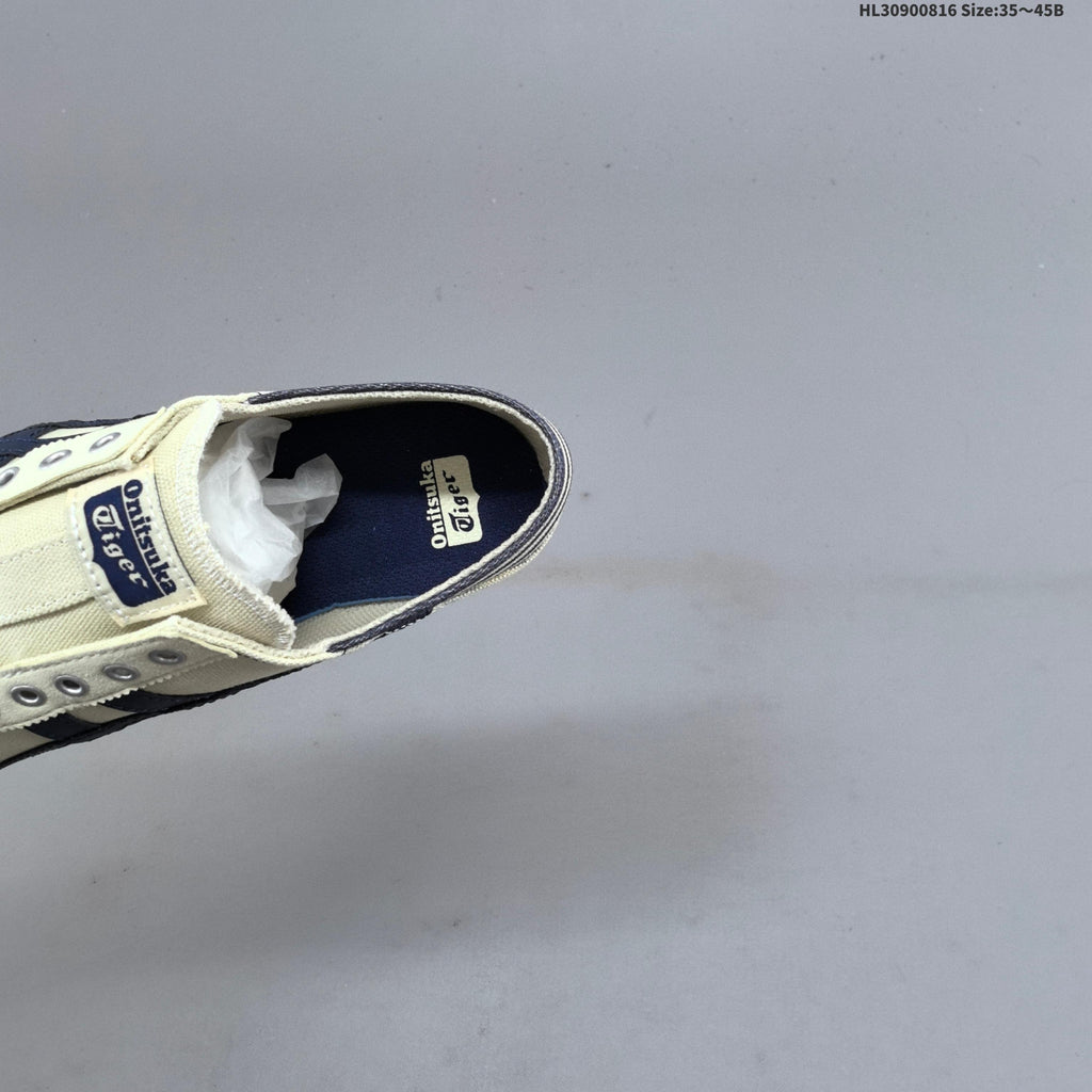 Onitsuka Tiger Mexico 66 SD Paraty Slip-On Trainers, Cream/Navy - product image from the listing.