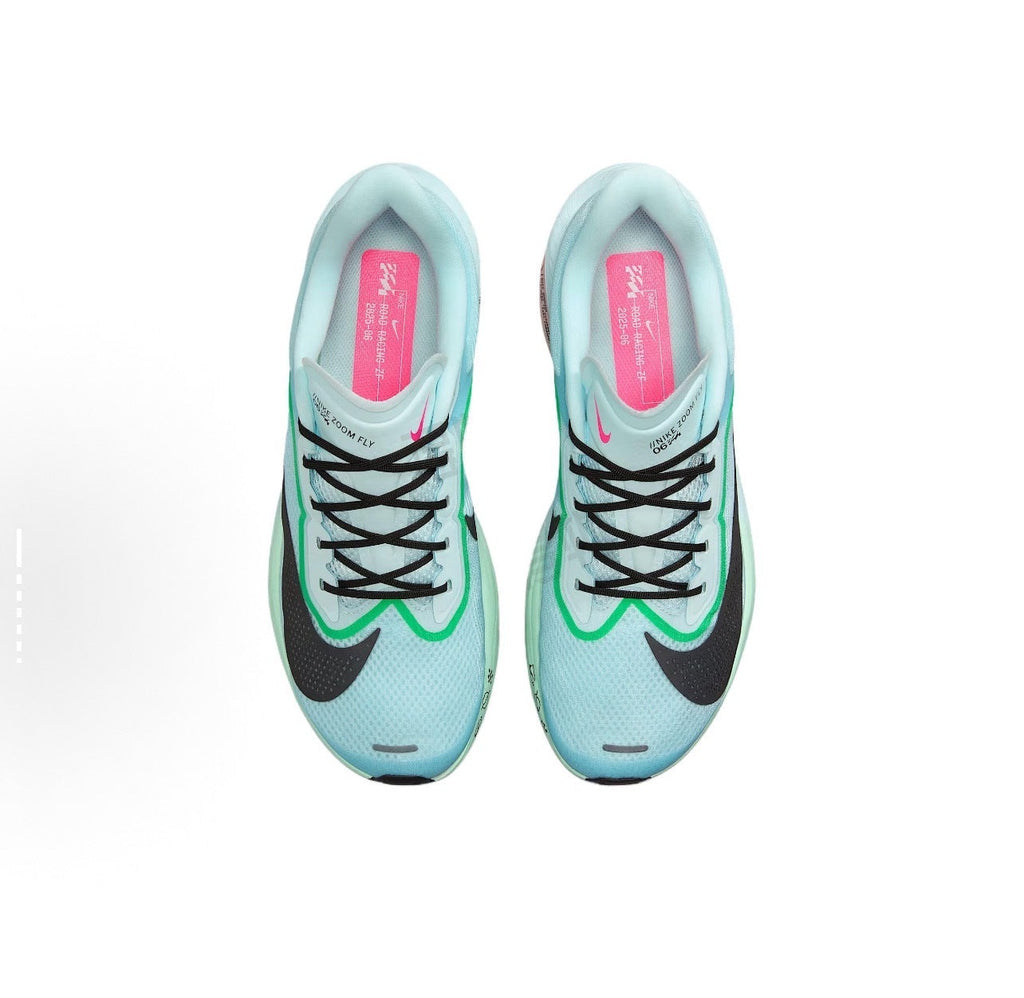 Light Blue Nike Zoom Fly 6 Running Shoes - product image from the listing.