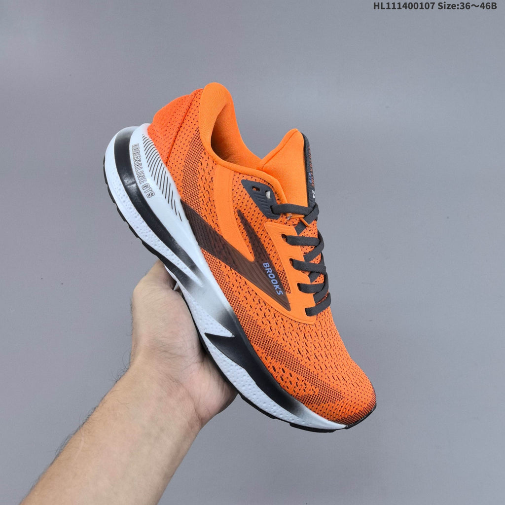 Brooks Adrenaline GTS 24 Running Shoes in Orange/Black - product image from the listing.