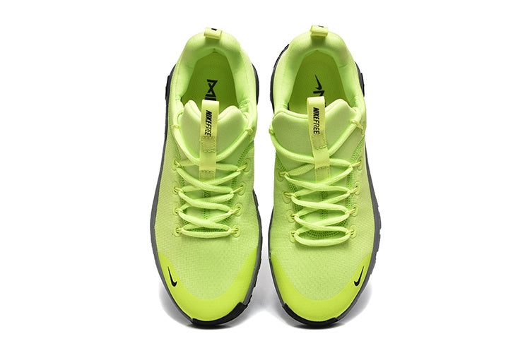 Lime Green and Charcoal Grey Nike Free Sneakers - product image from the listing.