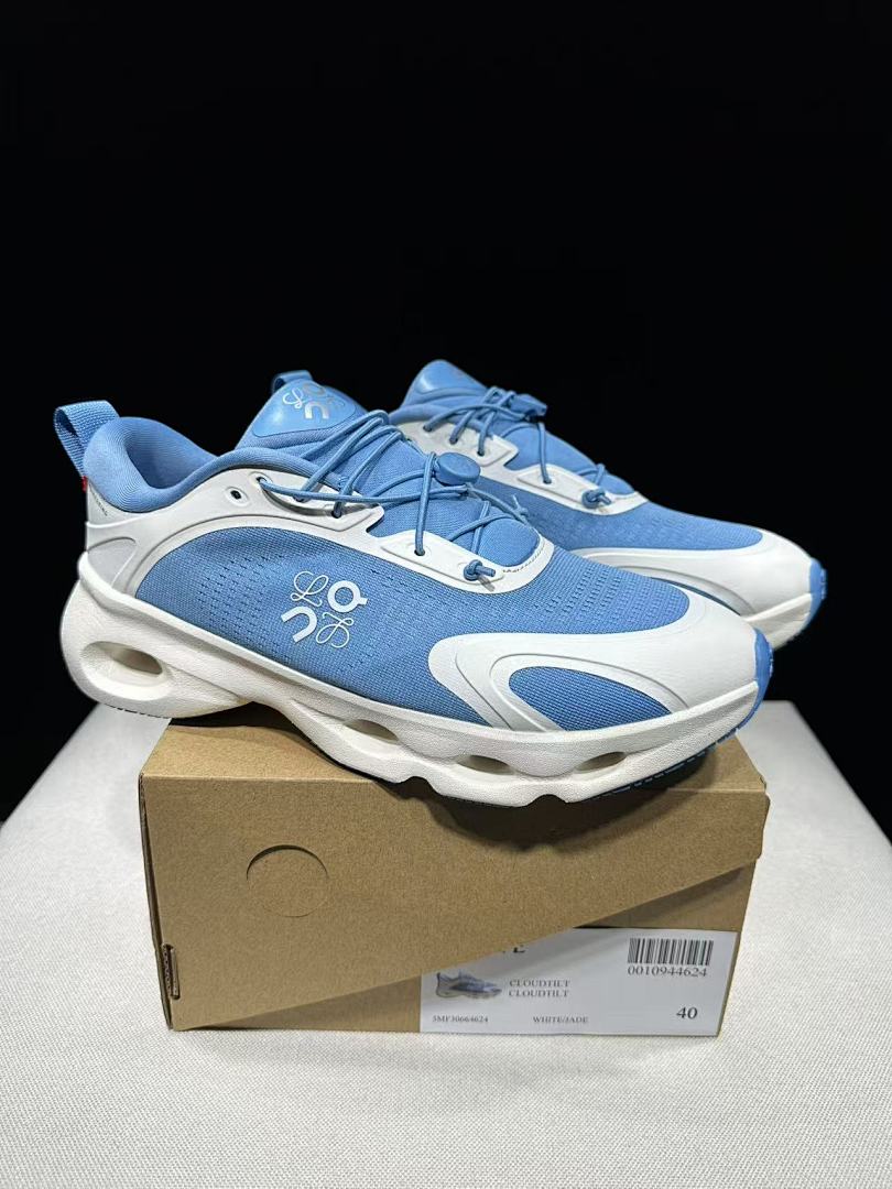 On x Loewe Cloudventure 3.0 Sneakers in White and Blue - product image from the listing.