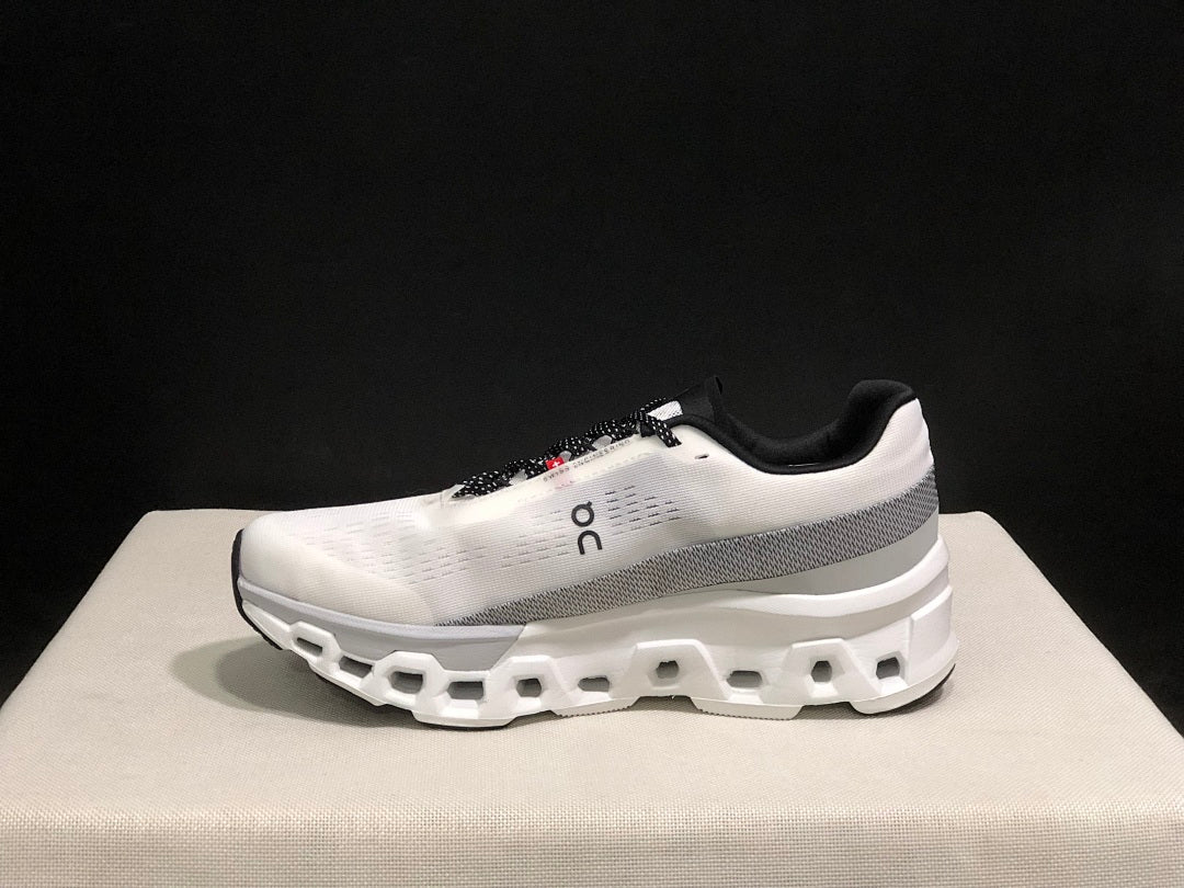 On Cloudmonster 2 Shoes for Running, White/Silver - product image from the listing.