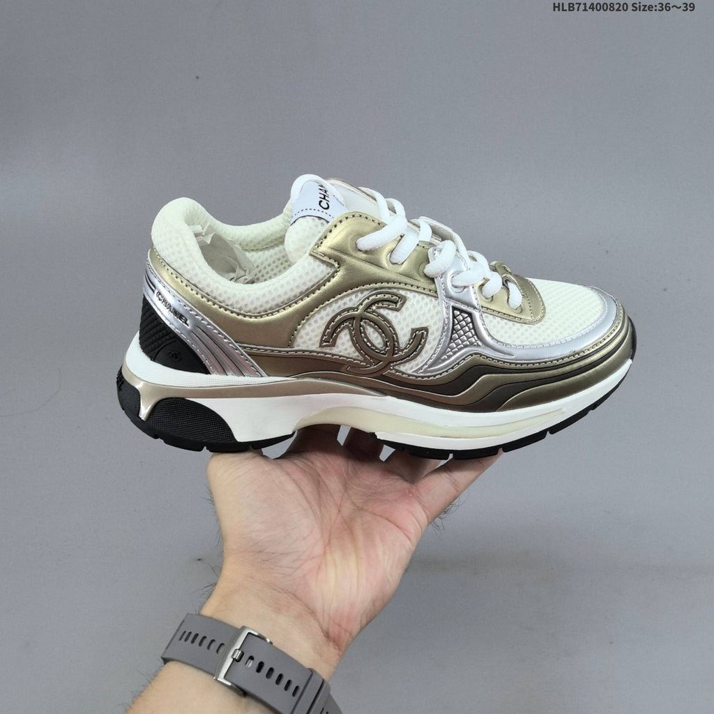 CHANEL 23C Low-Cut Sneakers with Mesh Panels - product image from the listing.