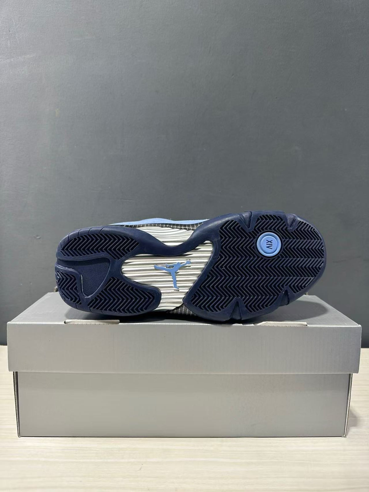 Air Jordan 14 Retro Howard PE Blue Sneakers IF5015-407 - product image from the listing.