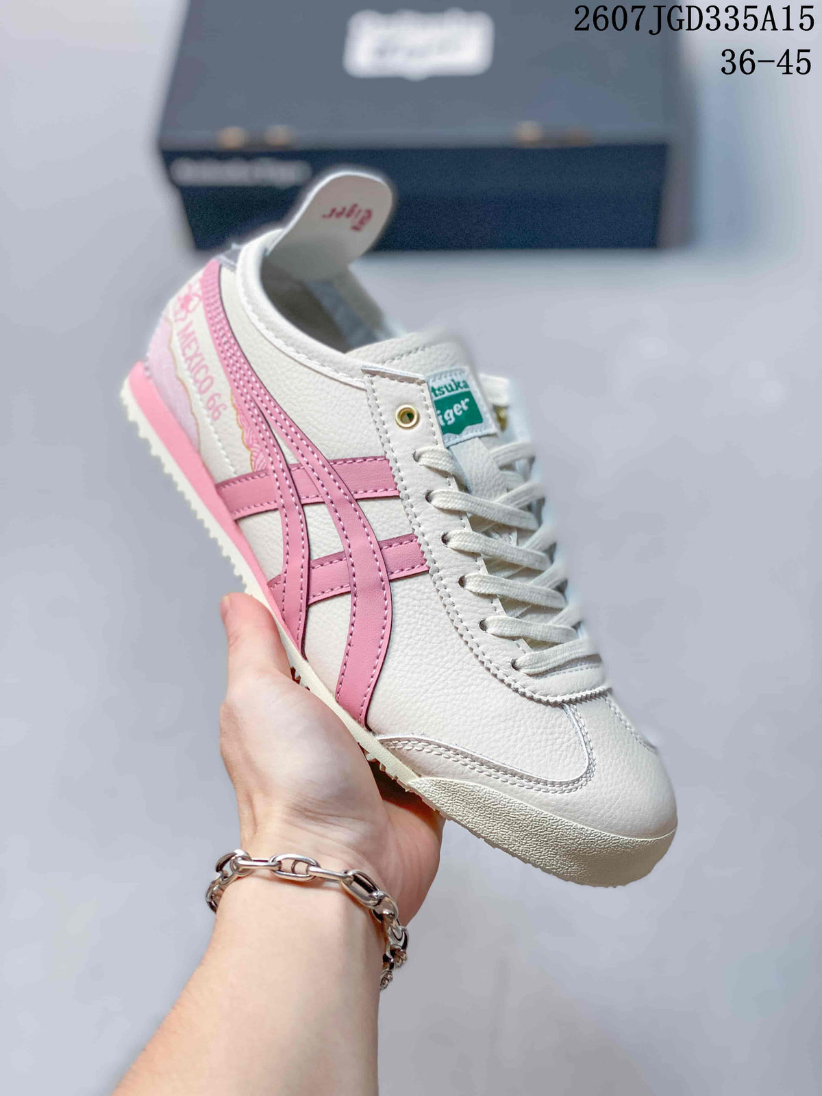 Onitsuka Tiger Mexico 66 Deluxe Sneakers in White Pink 2607JGD335A15 - product image from the listing.