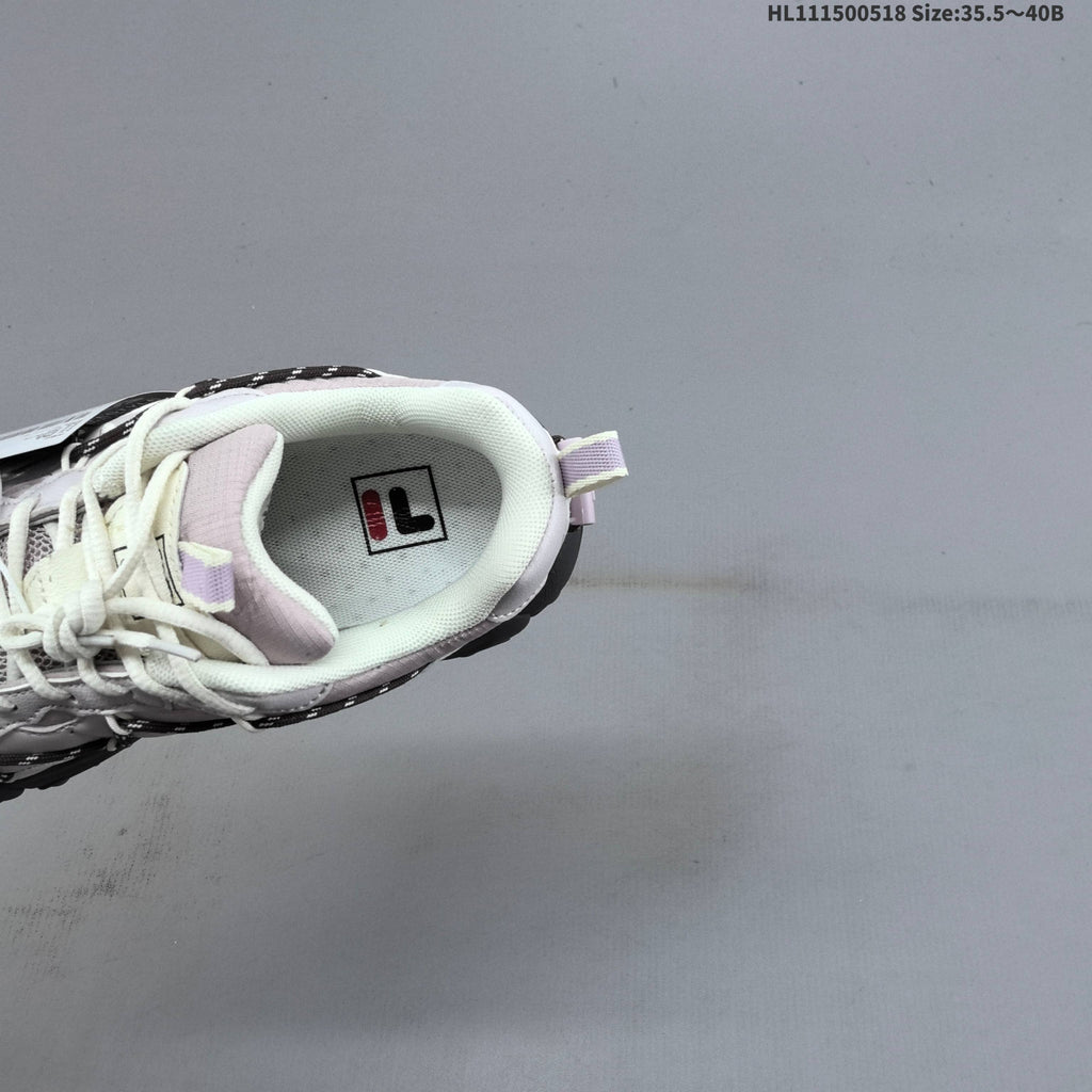 FILA Fluid 6 Low-Cut Sneakers in White and Lilac - product image from the listing.