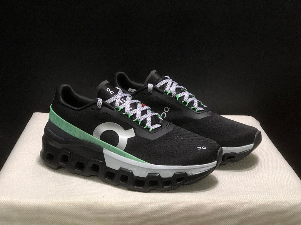 On Cloudmonster 2 Running Sneakers in Black Green - product image from the listing.