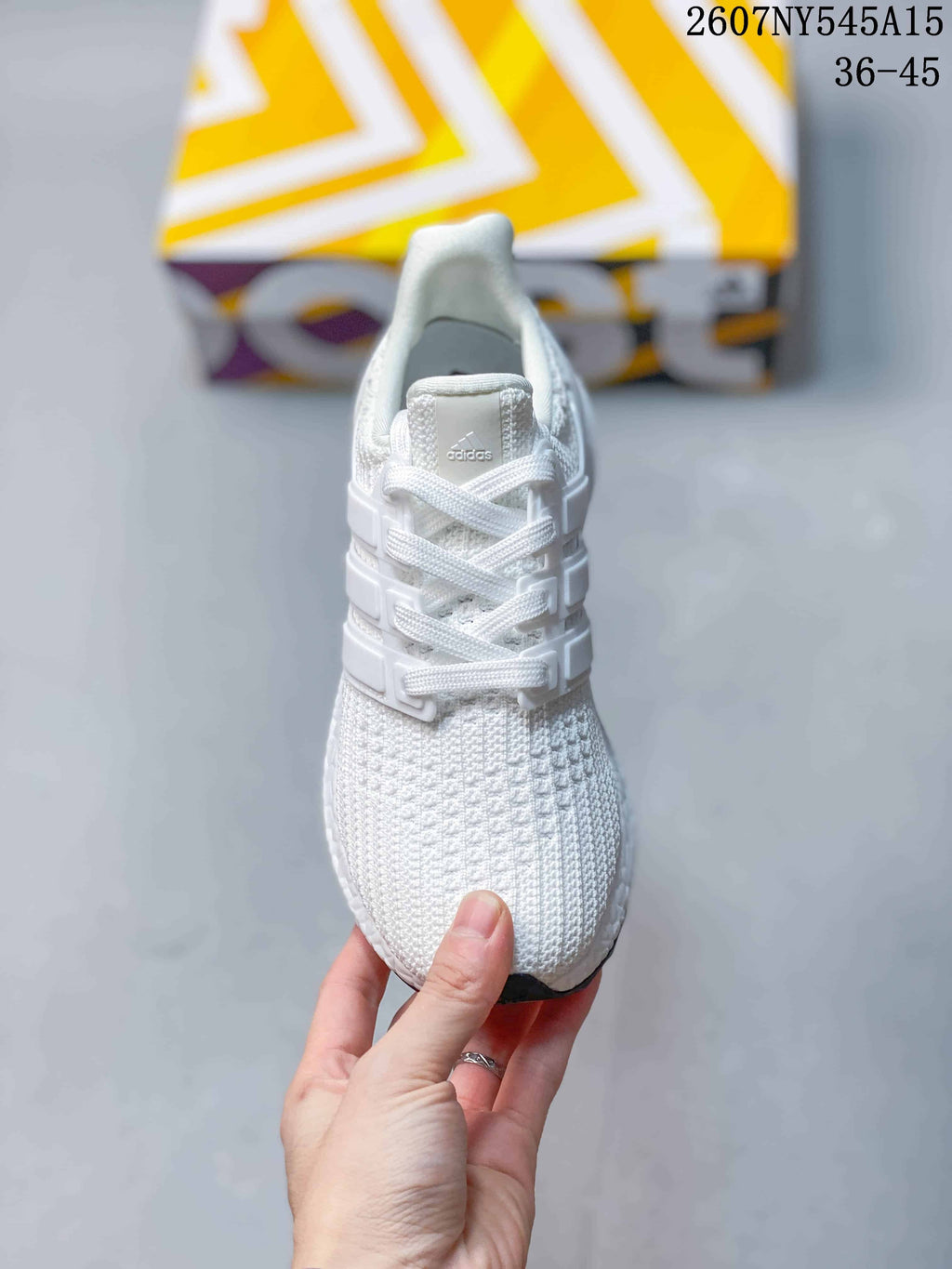 Adidas Ultraboost Running Sneakers in Light White 2607NY545A15 - product image from the listing.