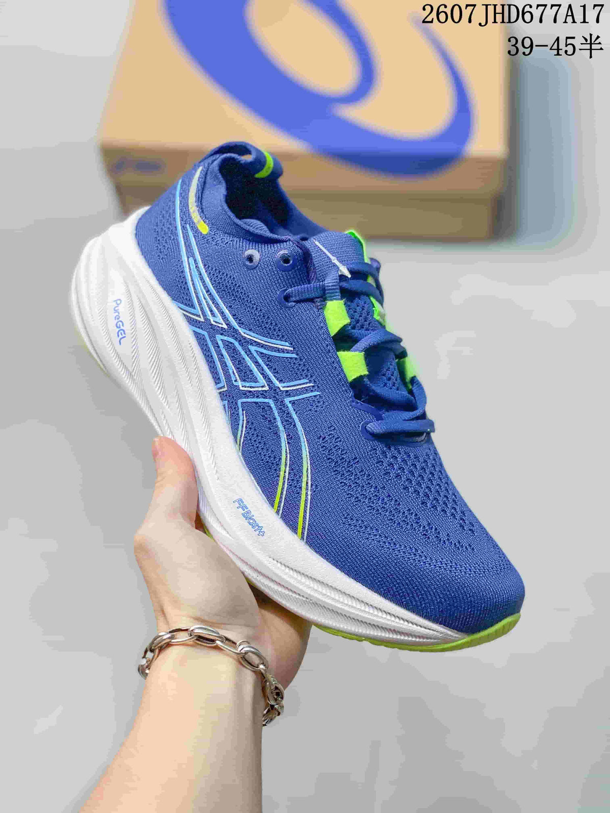 ASICS Gel-Nimbus 26 Running Shoes in Blue Green - product image from the listing.