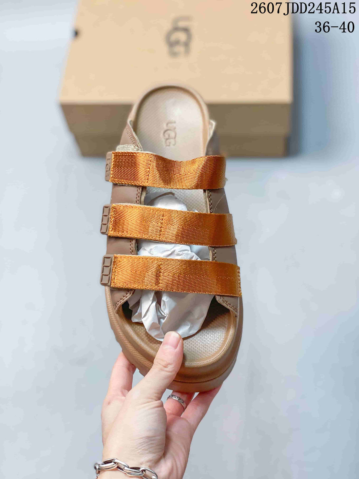 UGG GoldenGlow Platform Sandals in Tan 2607JDD245A15 - product image from the listing.