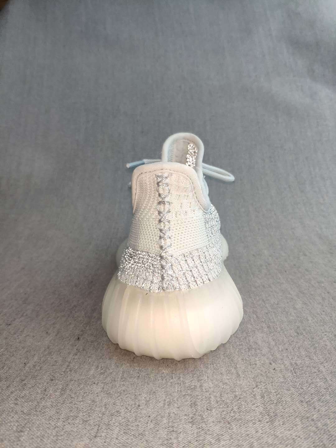 Cream White Yeezy Boost 350 V2 Reflective Sneakers - product image from the listing.