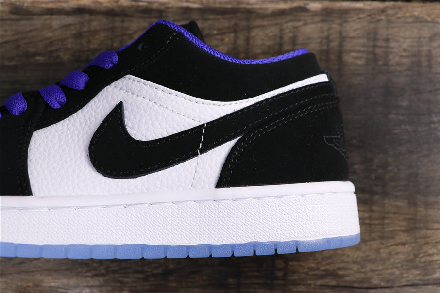 Air Jordan 1 Low White Black Dark Concord Sneakers - product image from the listing.