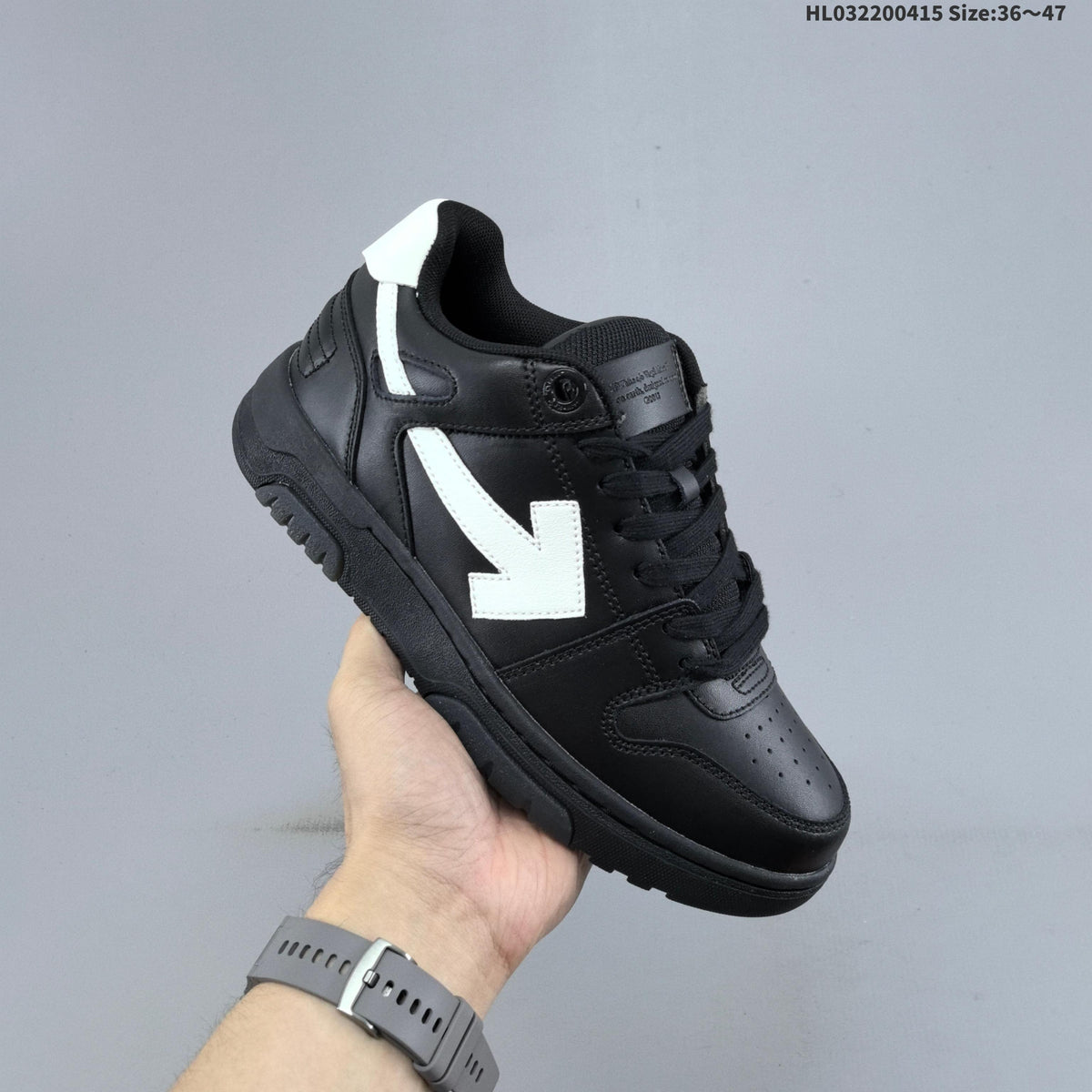 Off-White Out of Office Low-Top Sneakers, in Black and White - product image from the listing.