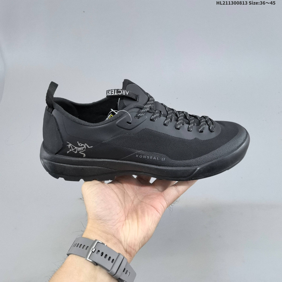 Men's Arc'teryx Konseal LT Trail Shoes, Black - product image from the listing.