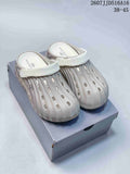 Logo Clog Sandals in Off-White with Brown Strap by Balenciaga - product image from the listing.