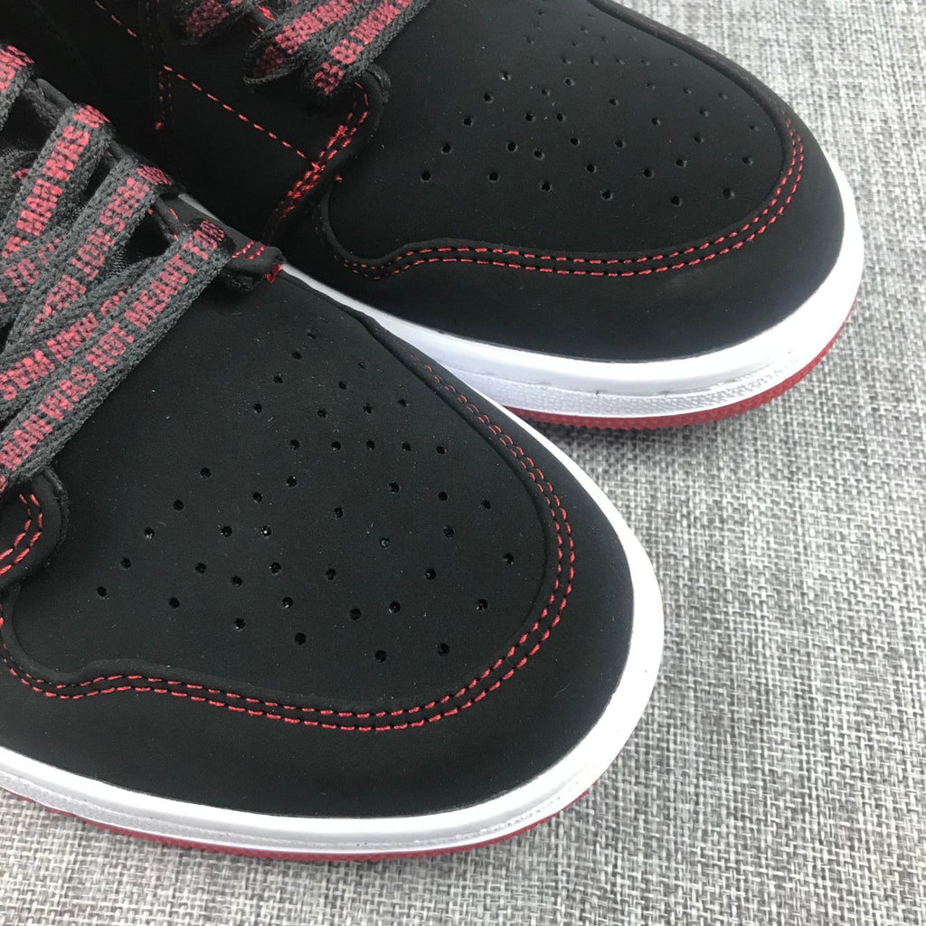Air Jordan 1 Mid Sneakers Black Red CK5665-062 - product image from the listing.