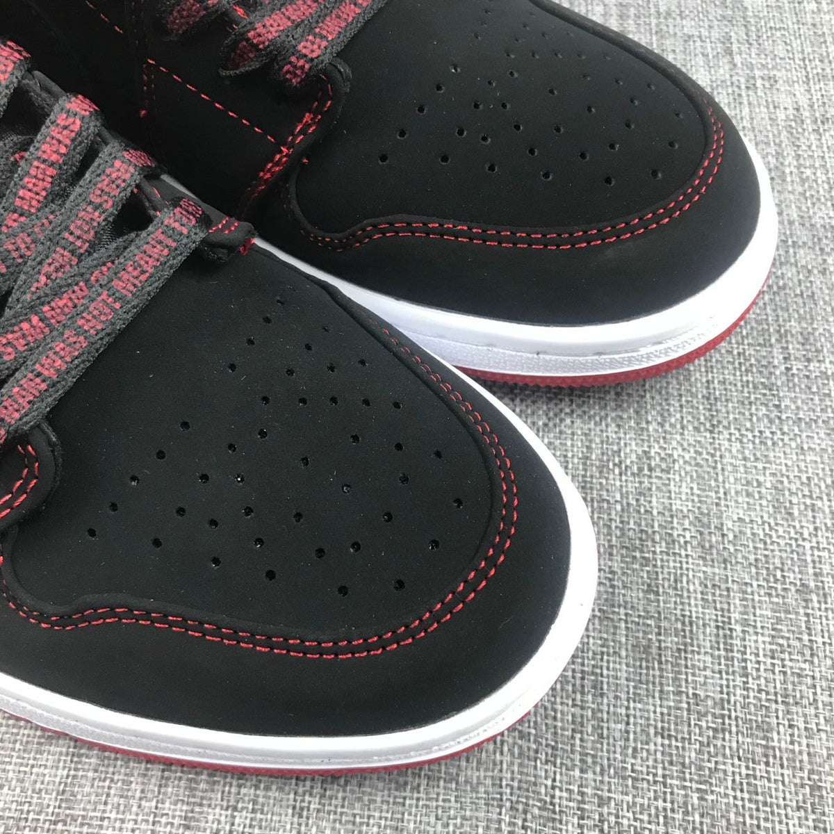 Air Jordan 1 Mid Sneakers Black Red CK5665-062 - product image from the listing.