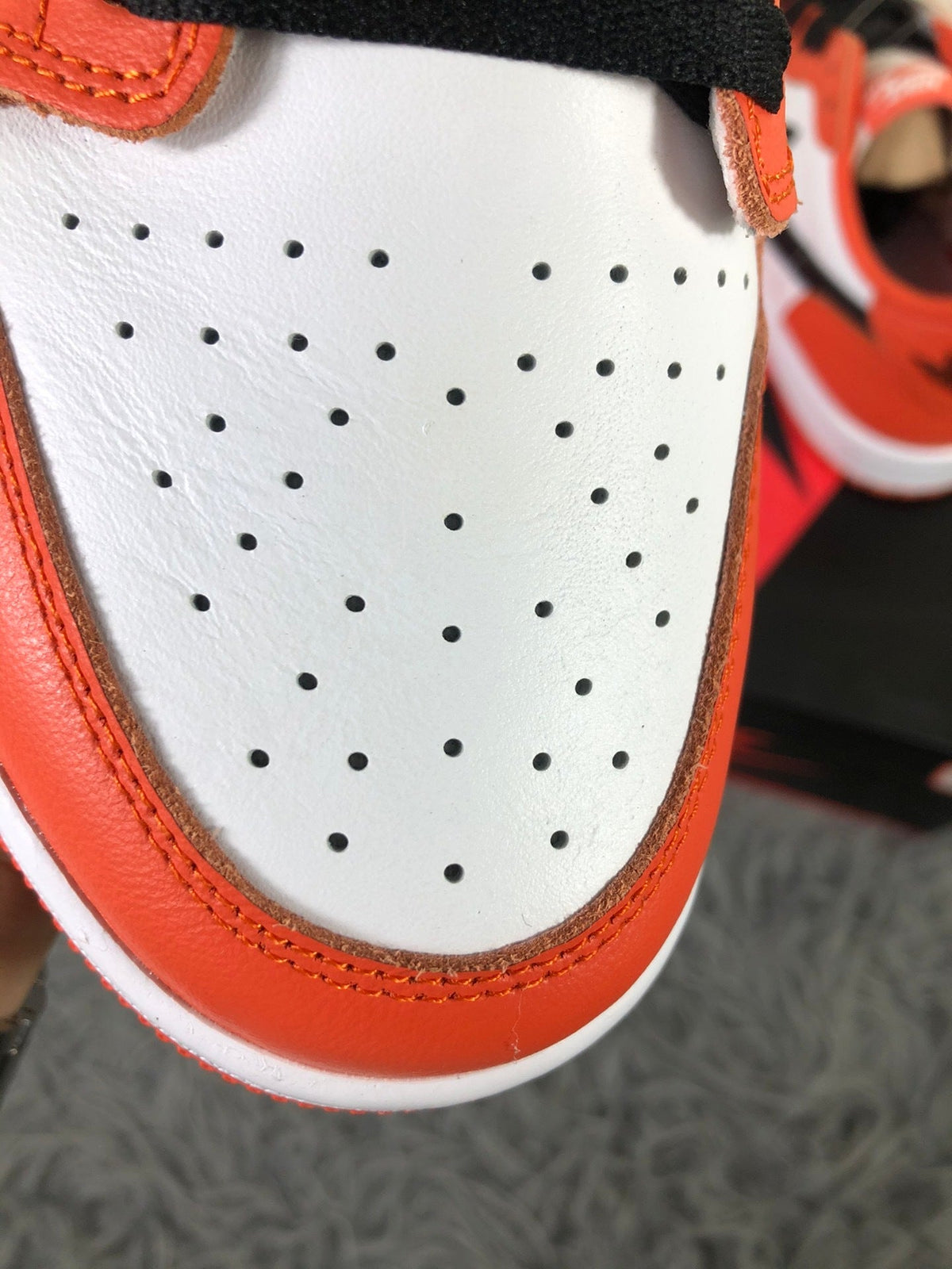 Nike Air Jordan 1 Low Sneakers in White Orange CZ0790-801 - product image from the listing.