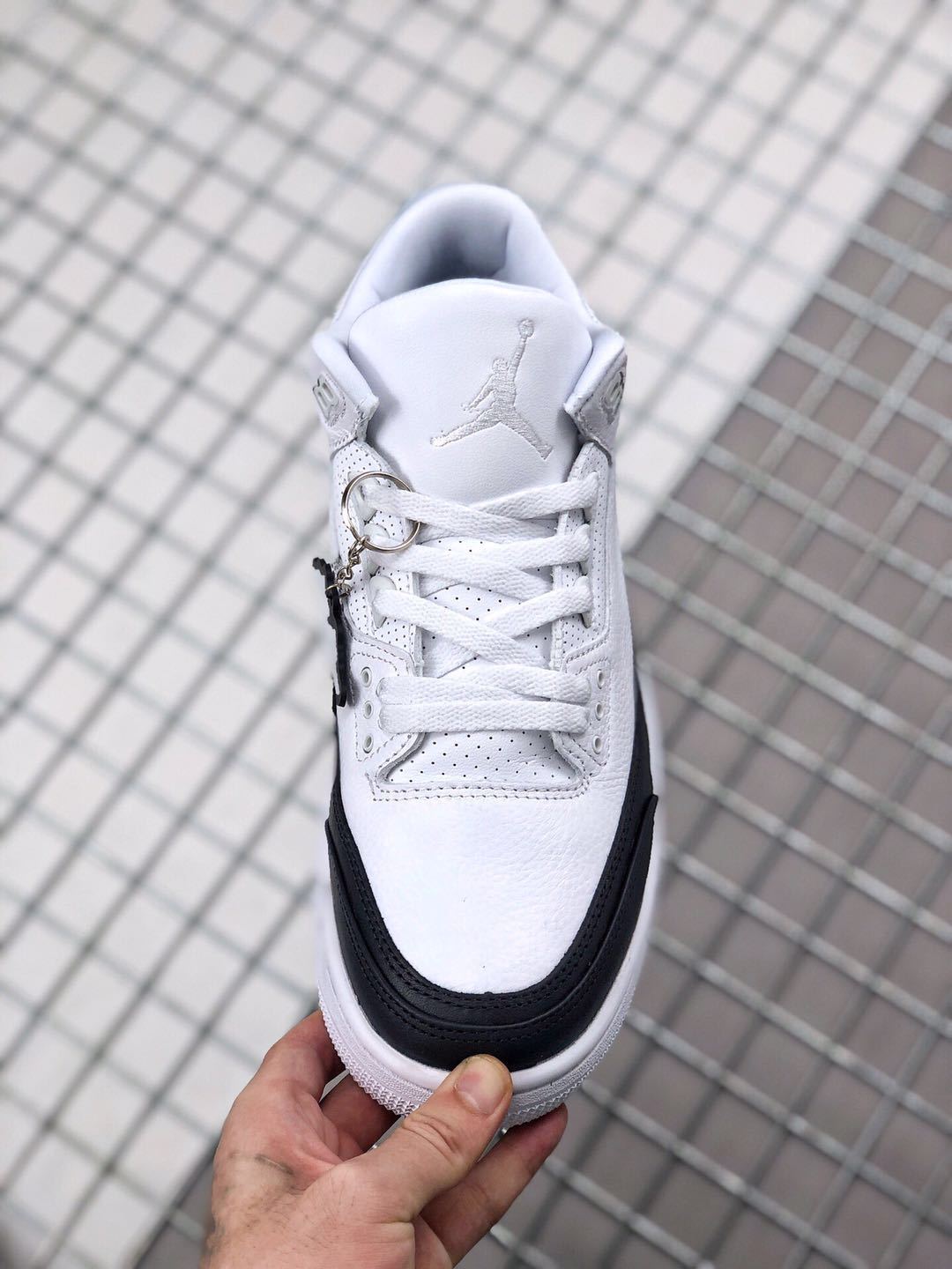 Fragment x Air Jordan 3 Sneakers in White Black - product image from the listing.