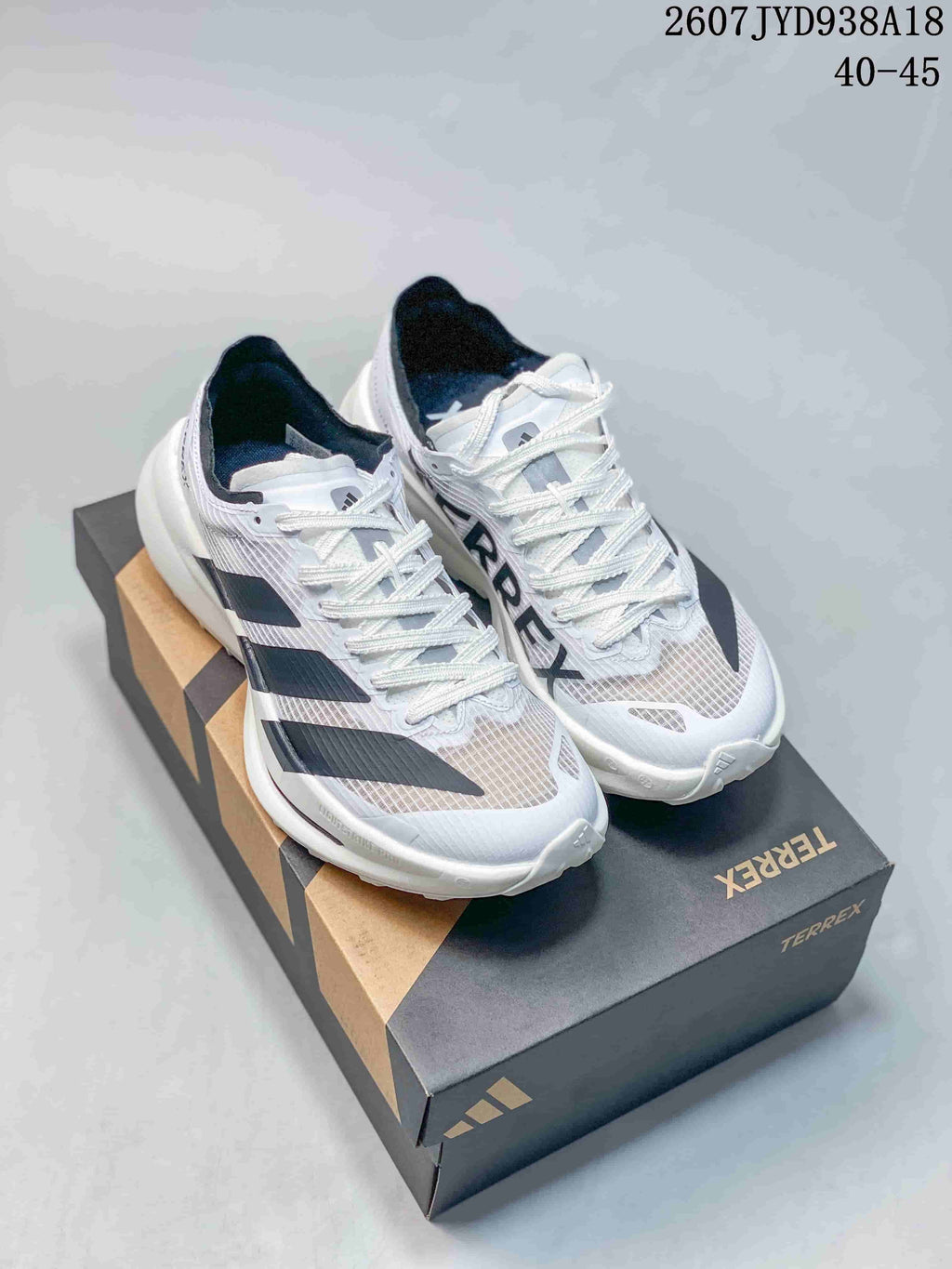 Adidas Adizero Evo SL 2 Running Shoes in White Black 2607TYD938A18 - product image from the listing.