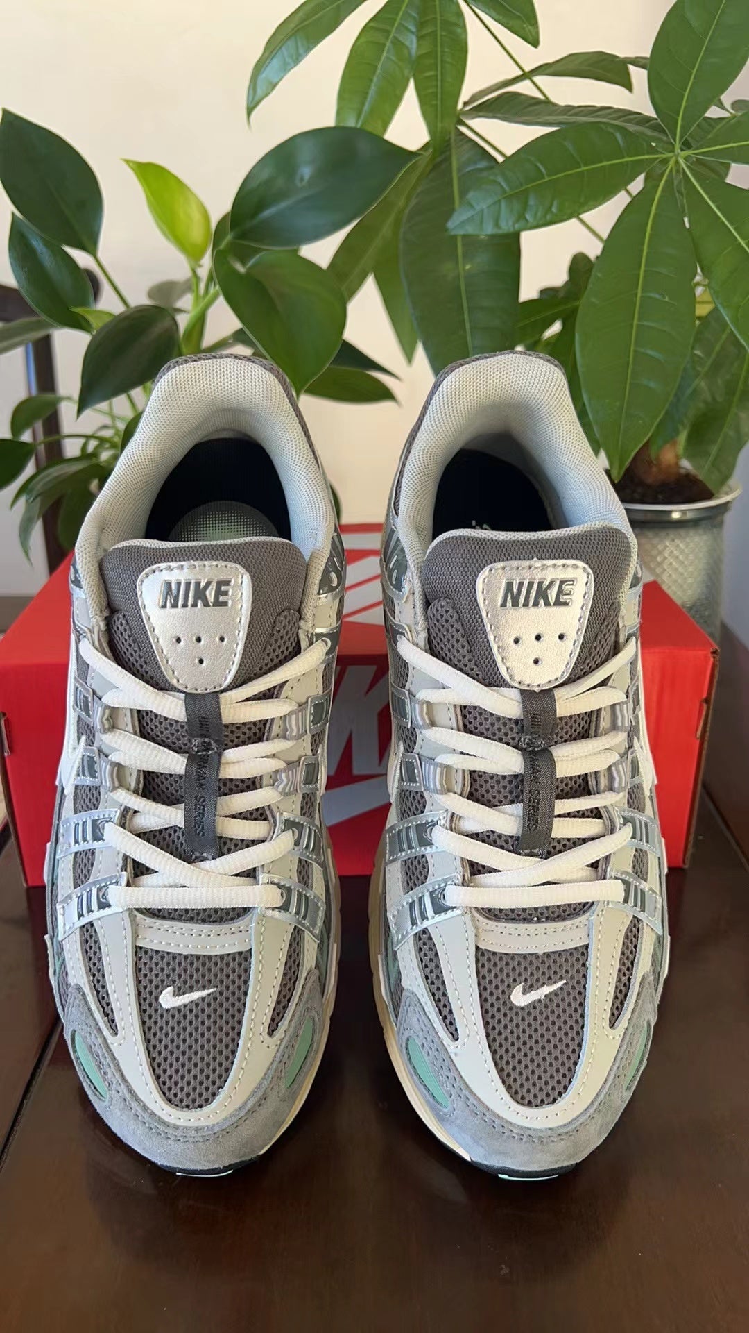 Nike P-6000 Trainers FN7509-029 Grey Multi-Color - product image from the listing.