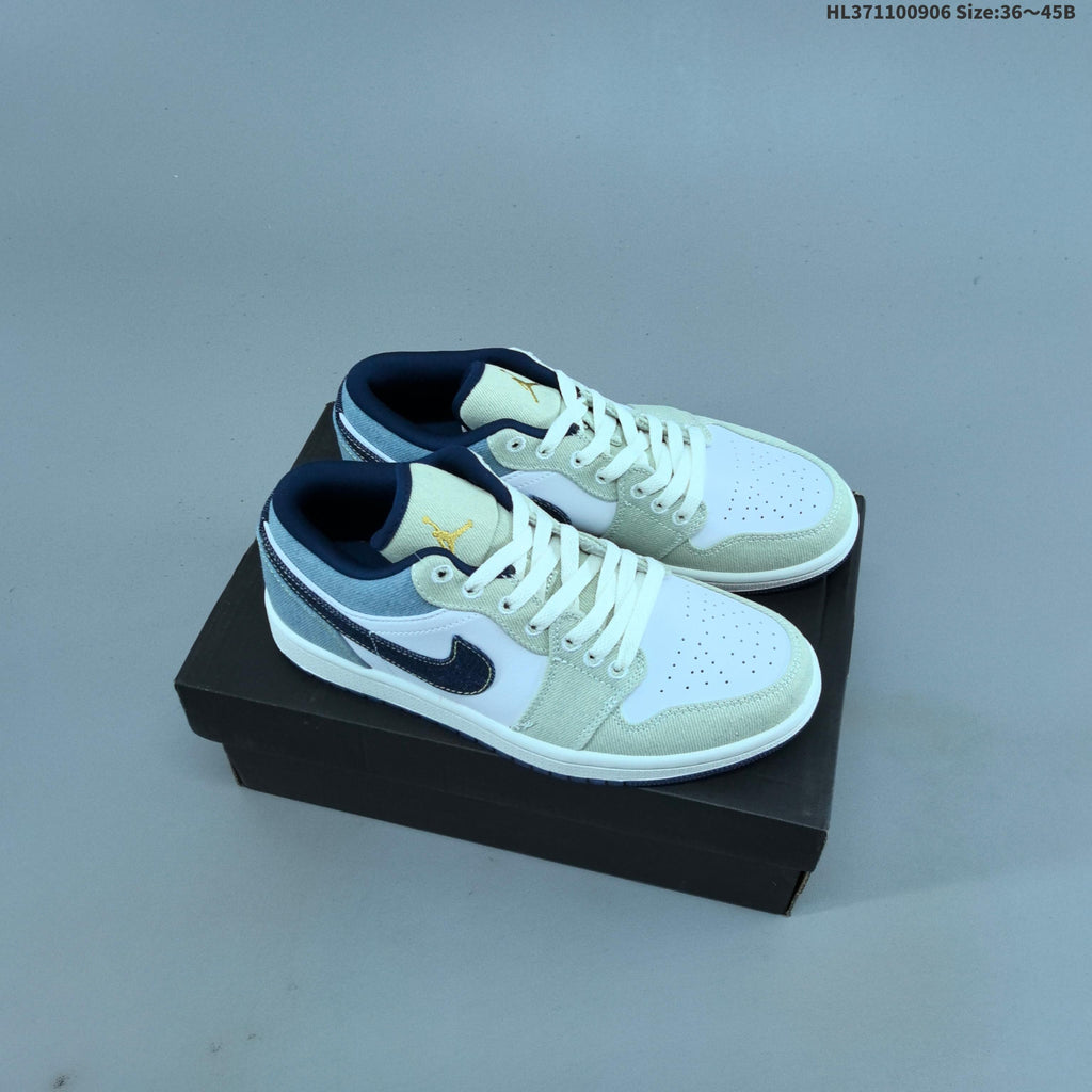 Sneakers, White Multi-Color, - Jordan 1 Low OG 553558-146 - product image from the listing.