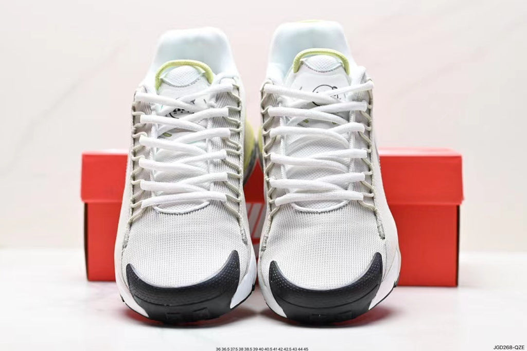 White and Volt Nike Air Max 95 Sneakers - product image from the listing.