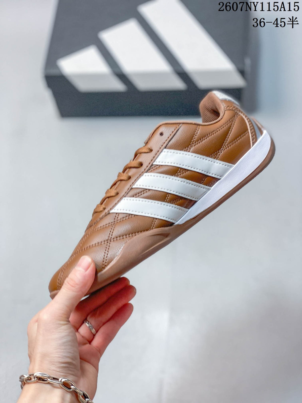 adidas Adiracer Low-Top Sneakers in Brown White HQ9130 - product image from the listing.
