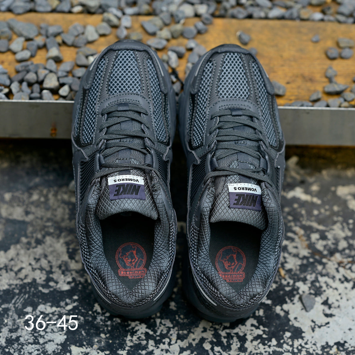Charcoal Grey Nike Air Zoom Vomero 5 Sneakers - product image from the listing.