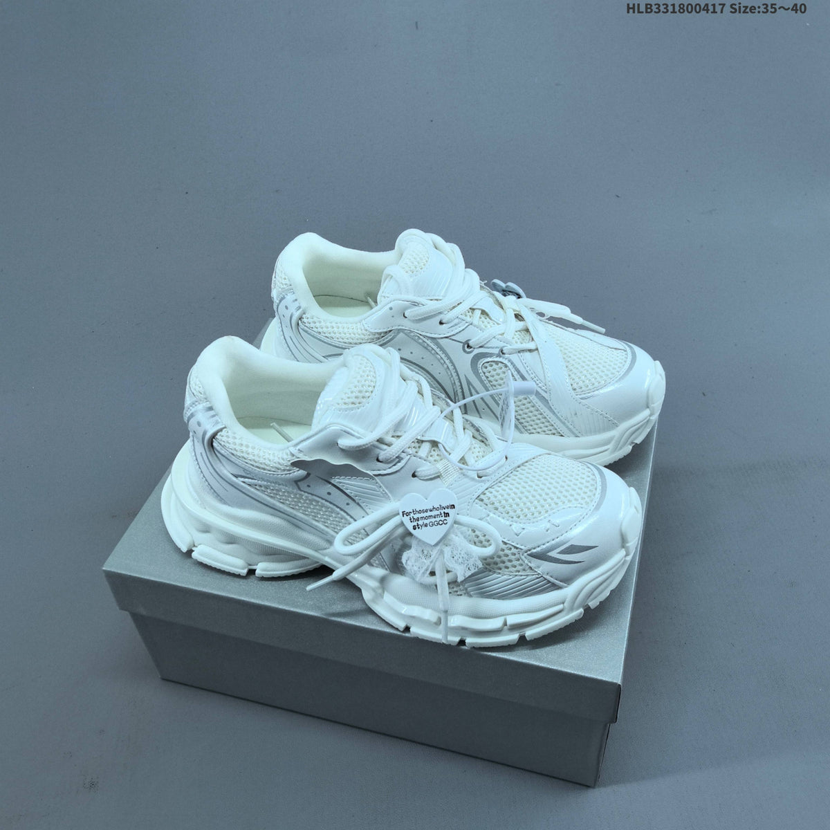 White GG-CC Chunky Low Sneakers - product image from the listing.