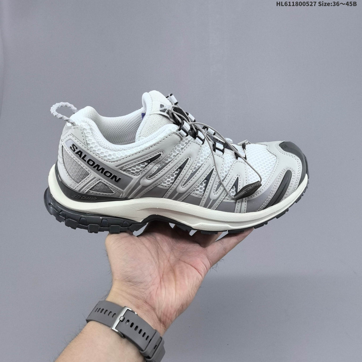 Salomon XA Pro 3D Seasonal Trail Running Shoes in White Grey - product image from the listing.
