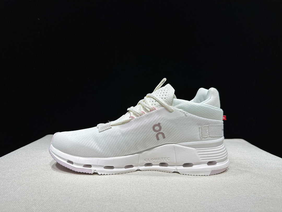 On Cloudnova 2 Trainers, White and Orchid - product image from the listing.