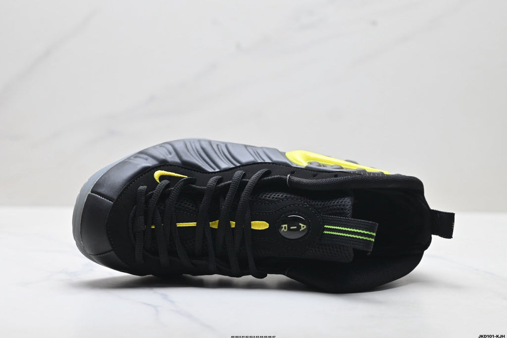 Nike Air Foamposite One Black Neon Sneakers in Yellow - product image from the listing.