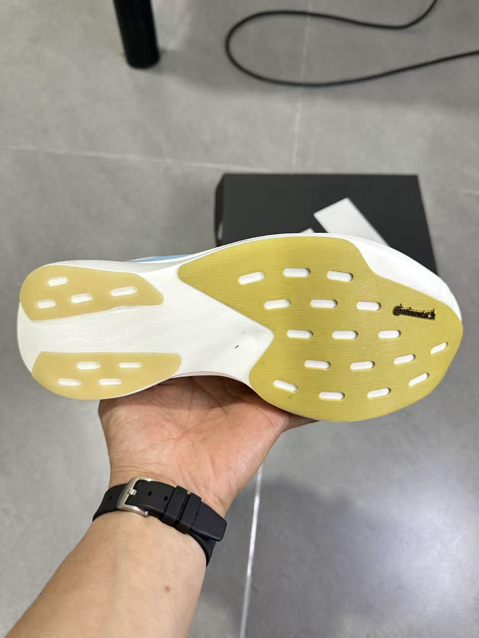 Adidas Lightstrike Pro Running Shoes in White Blue JQ4527 - product image from the listing.