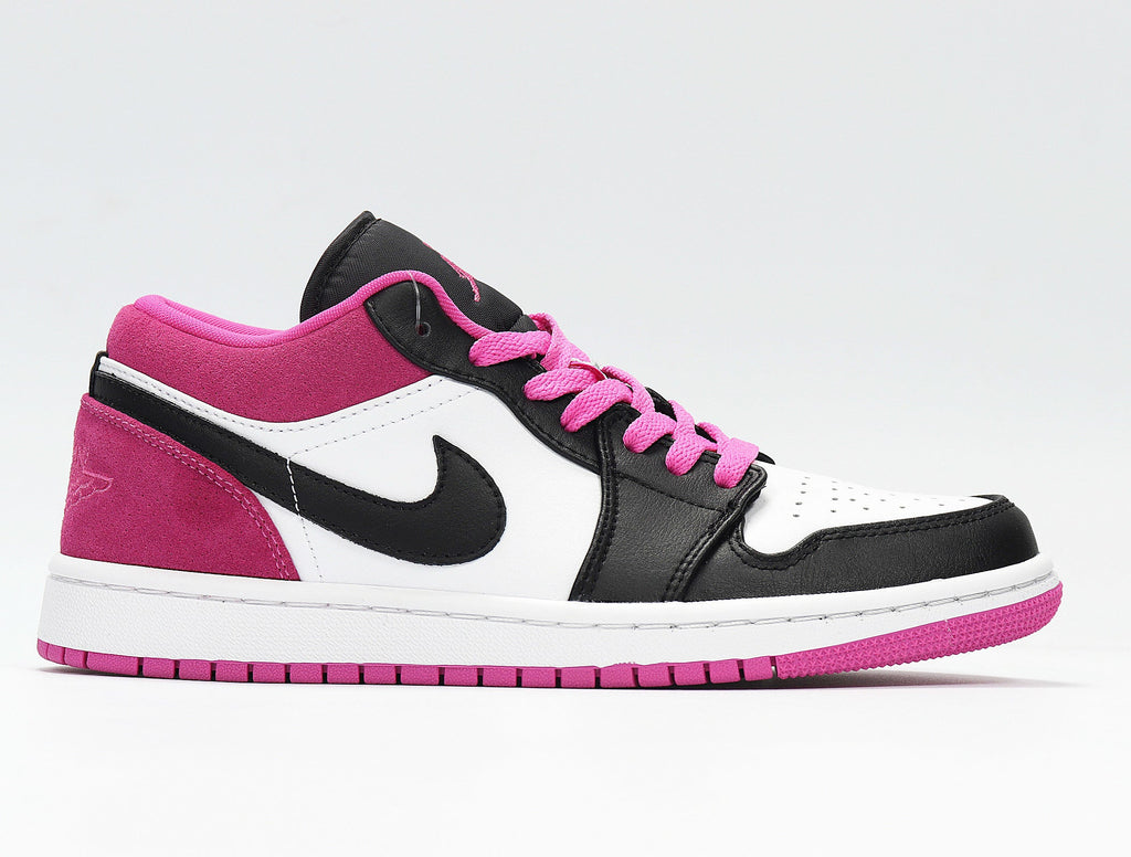 Jordan 1 Low Raspberry Sneakers in Pink Black White CK3022-005 - product image from the listing.