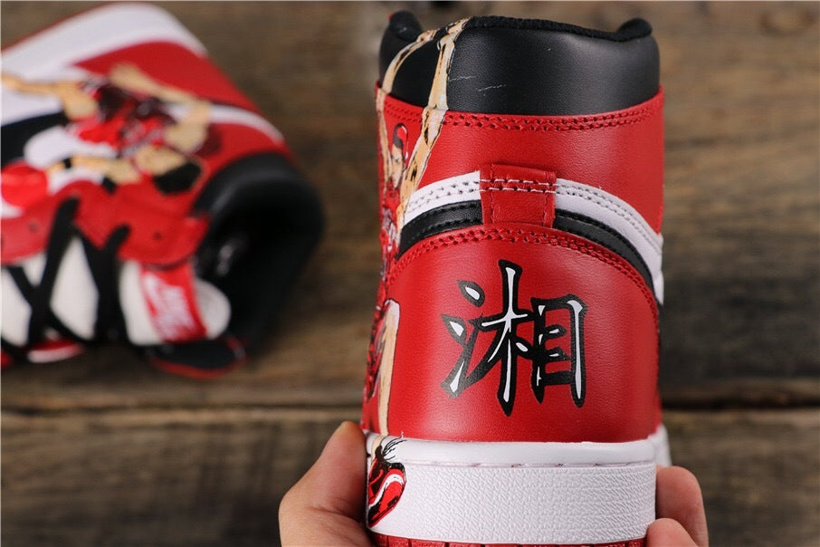 Red White Black Custom Sneakers - Air Jordan 1 Retro High OG - product image from the listing.