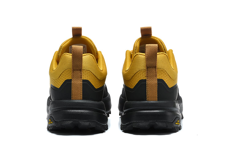 The North Face Yellow and Black Low-Cut Trail Sneakers - product image from the listing.
