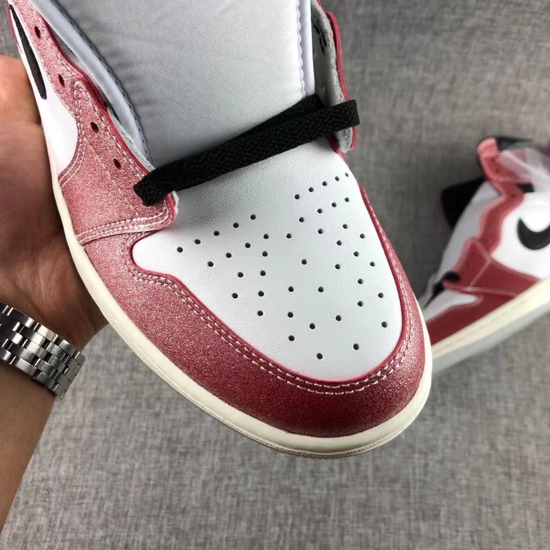Jordan Trophy Room Air Jordan 1 High OG Sneakers in Red White Black DA2728-100 - product image from the listing.